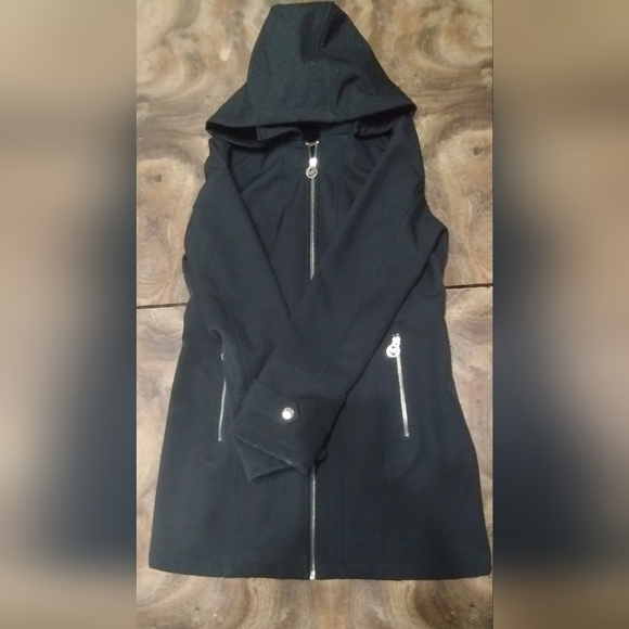 Michael Kors Black Jacket Sz (S) Shell Hooded - Picture 7 of 9